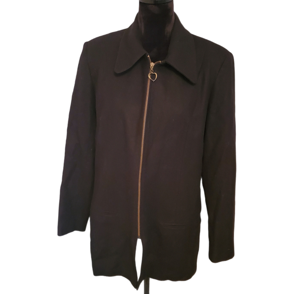 Dumas Women's Vintage Wool Coat Size 12 Black